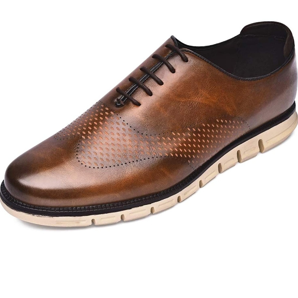 Men's Brown Leather Sneakers